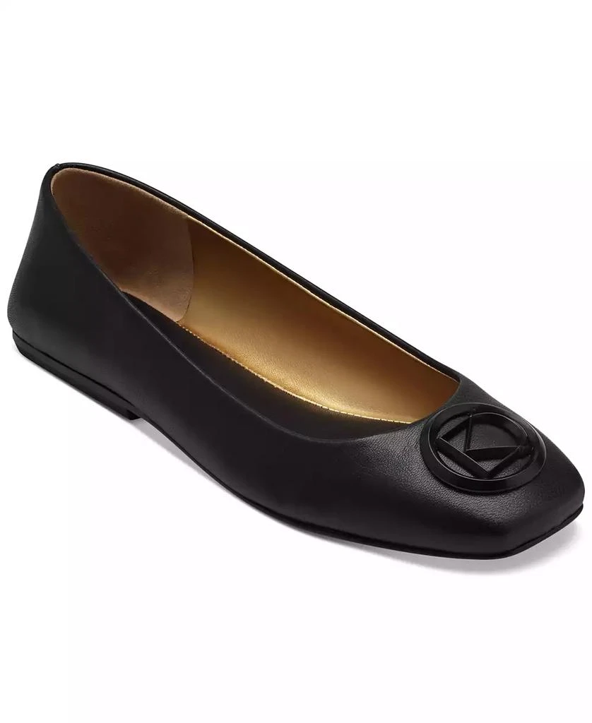 Donna Karan Women's Kylee Logo Leather Ballet Flats 1