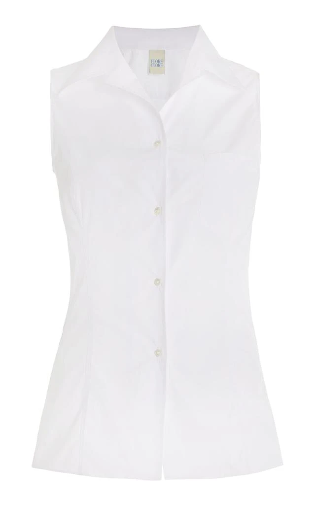 Flore Flore Flore Flore - Rosie Cotton Shirt - White - S - Moda Operandi 1