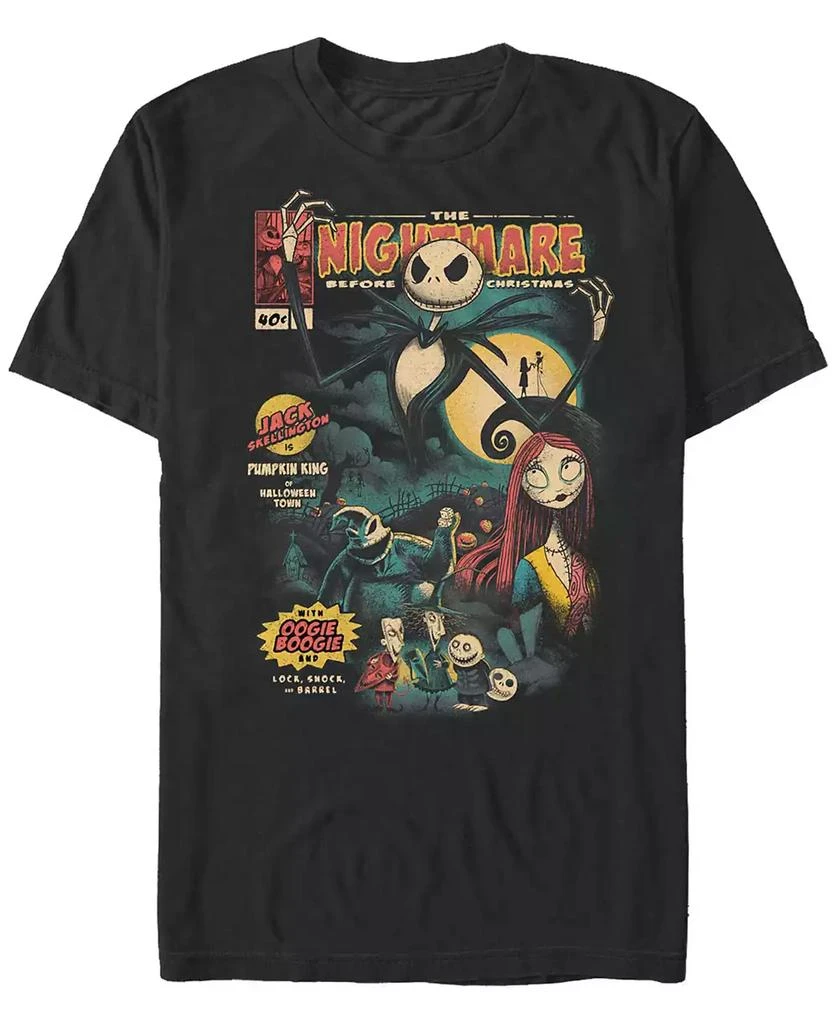 FIFTH SUN Men
s Nightmare Before Christmas Comic Cover Short Sleeves T-shirt 1