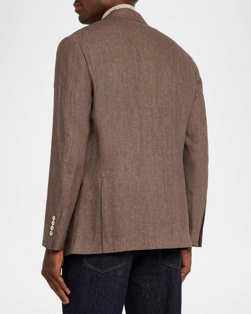 Brunello Cucinelli Men
s Linen Deconstructed Suit Jacket 3