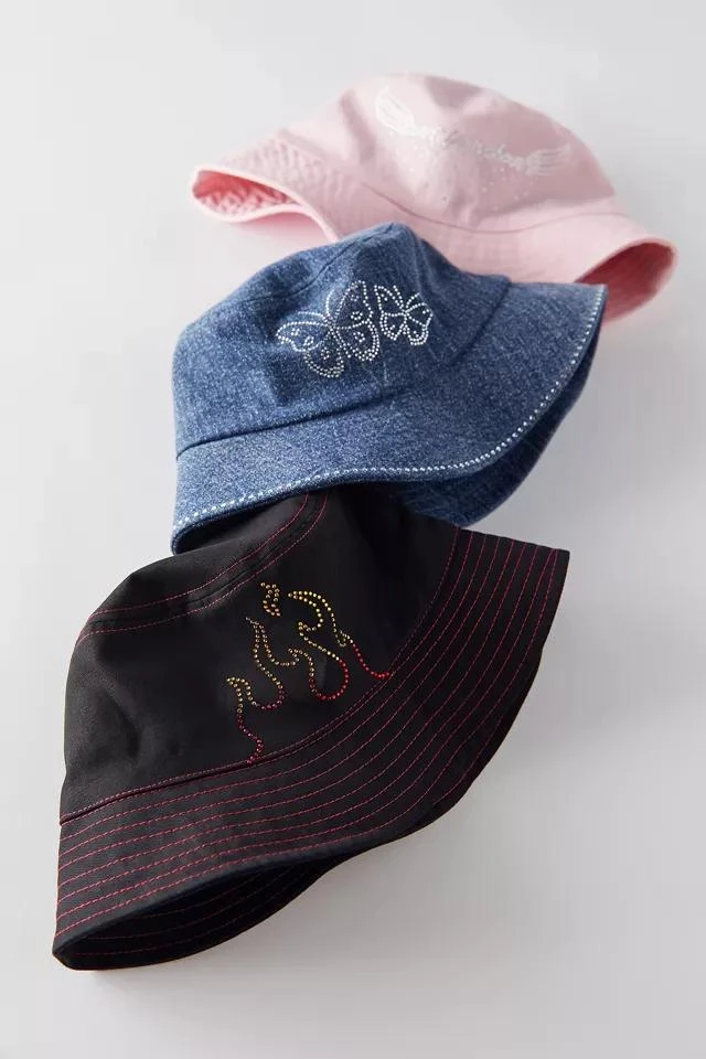 Urban Outfitters Y2K Rhinestone Bucket Hat 4