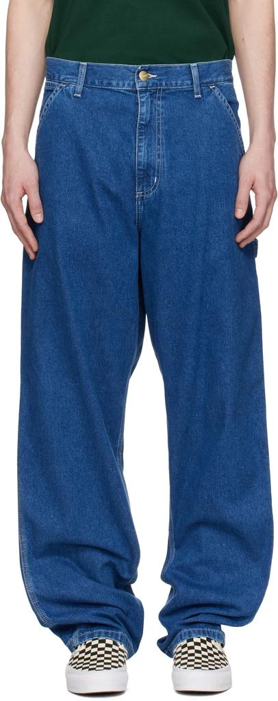 Carhartt WIP Blue Single Knee Jeans 1