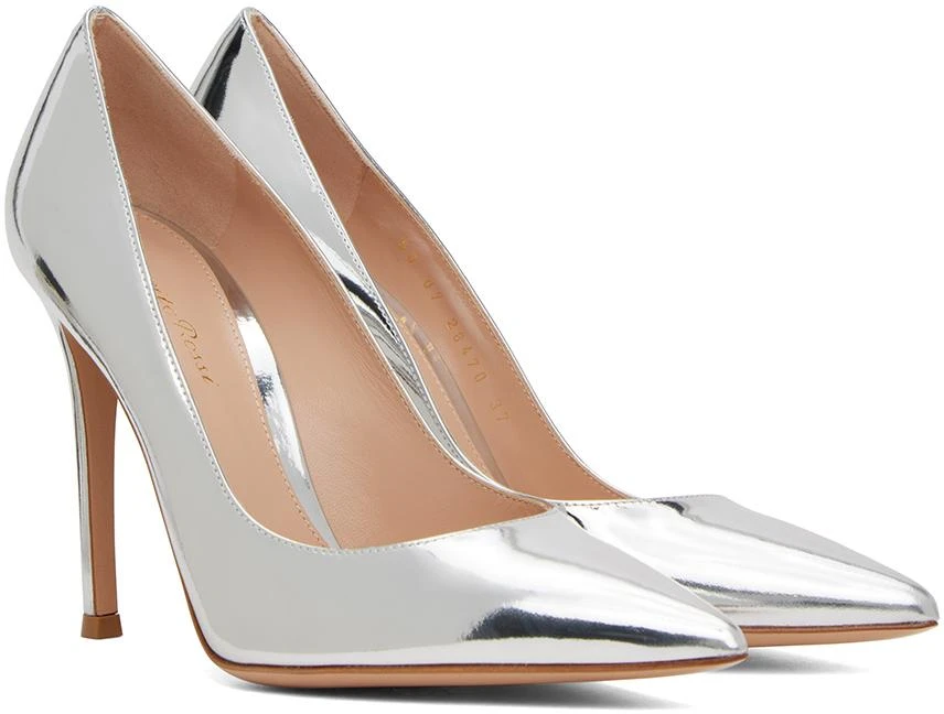 Gianvito Rossi Silver Gianvito 105 Heels 4
