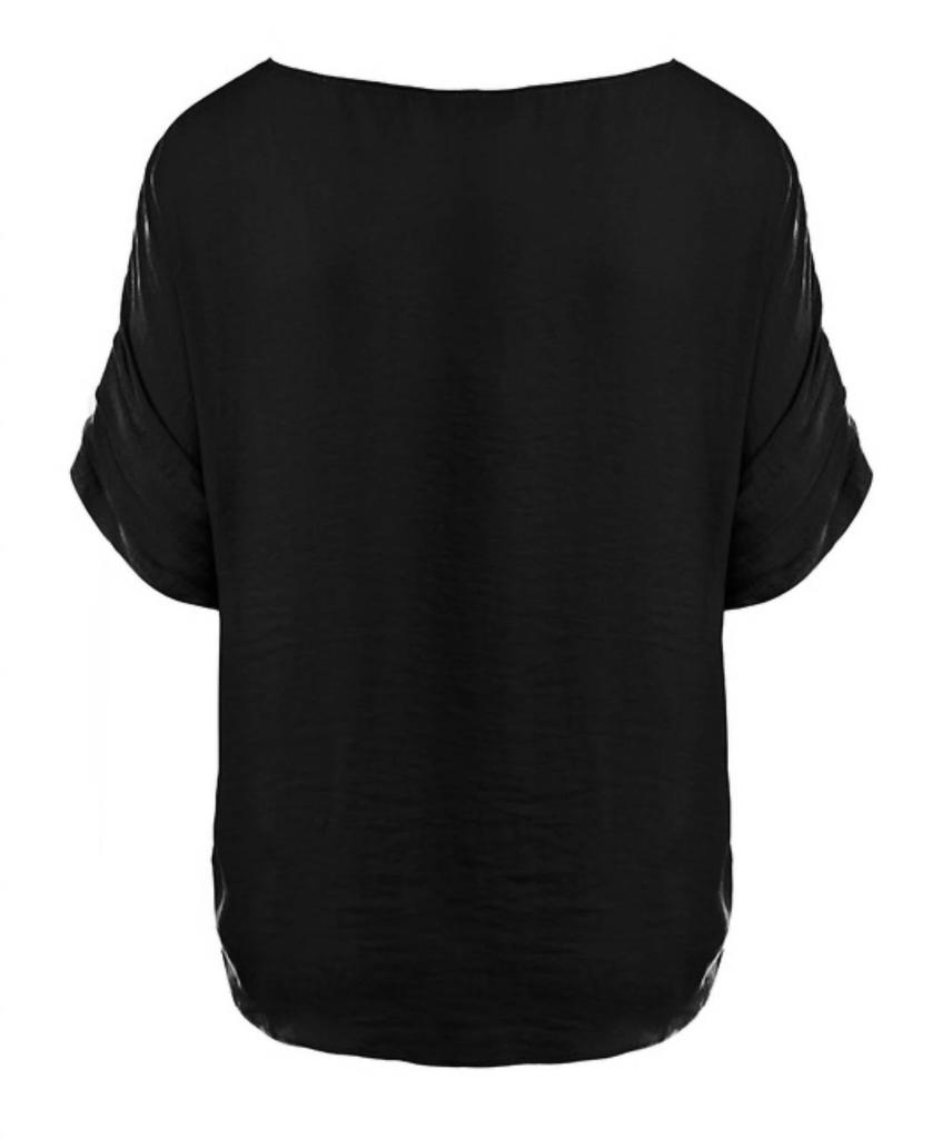 Naked Zebra Naked Zebra - Women's V-Neck Satin Top