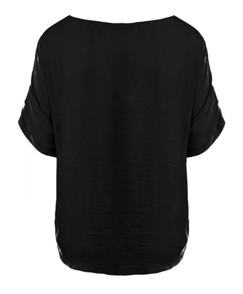 Naked Zebra Naked Zebra - Women's V-Neck Satin Top 2