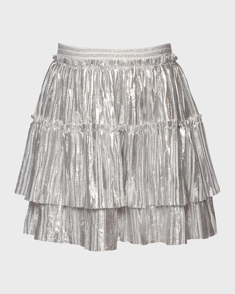 Hannah Banana Girl's Tiered Shiny Skirt, Size 4-14
