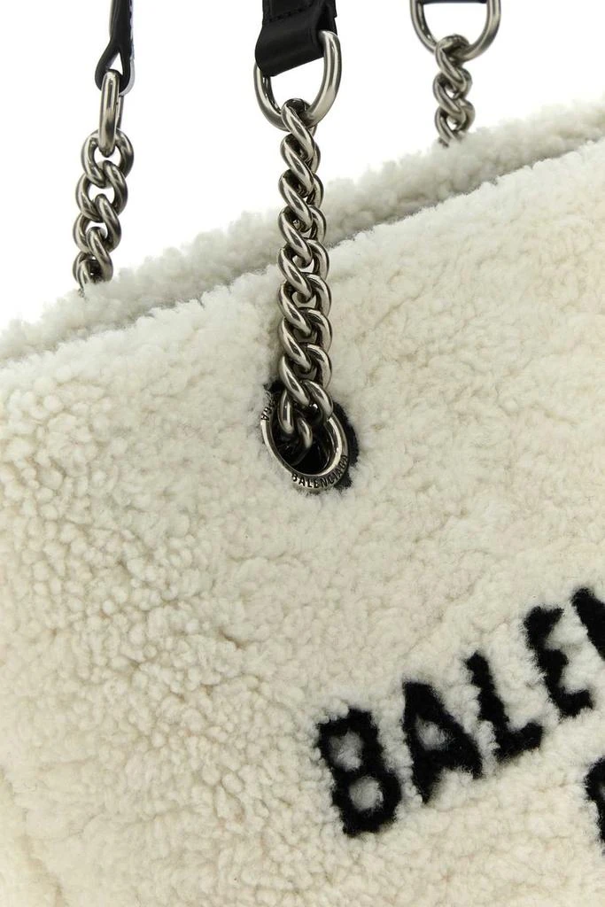 Balenciaga Balenciaga Logo Flocked Tote Bag 4