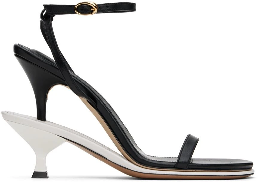 Jacquemus Black & White Les Sculptures 'Les doubles sandales' Heeled Sandals 1