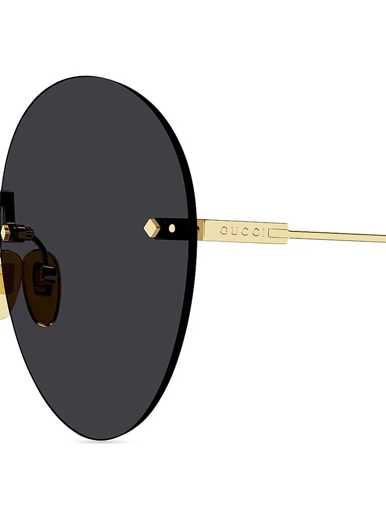 Gucci Pure Metal 60MM Rimless Sunglasses 3