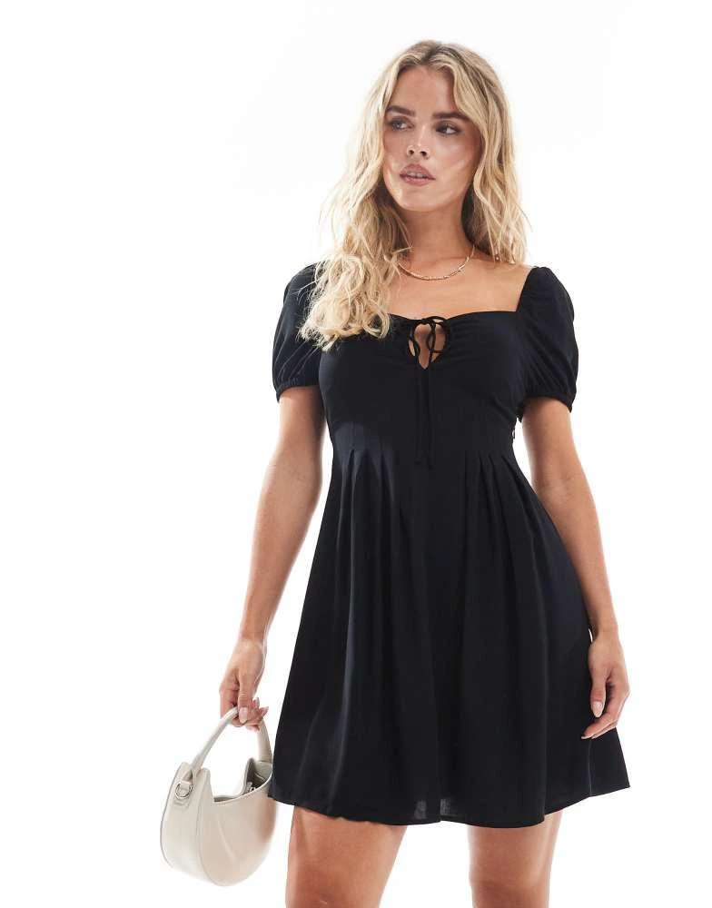 blue dress for baby girl Off-the-Shoulder Smock Mini Dress in Eco-friendly Faille main image 0