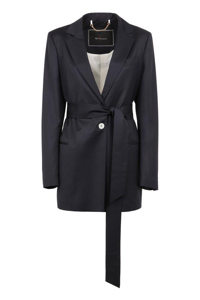 Kiton Kiton Single-Breasted Belted Blazer