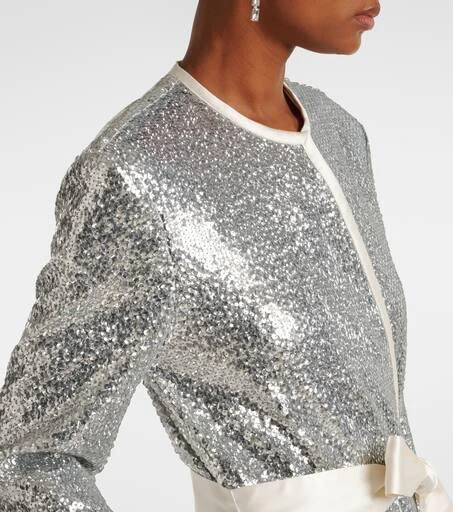 Markarian Allegra sequined wrap coat 4