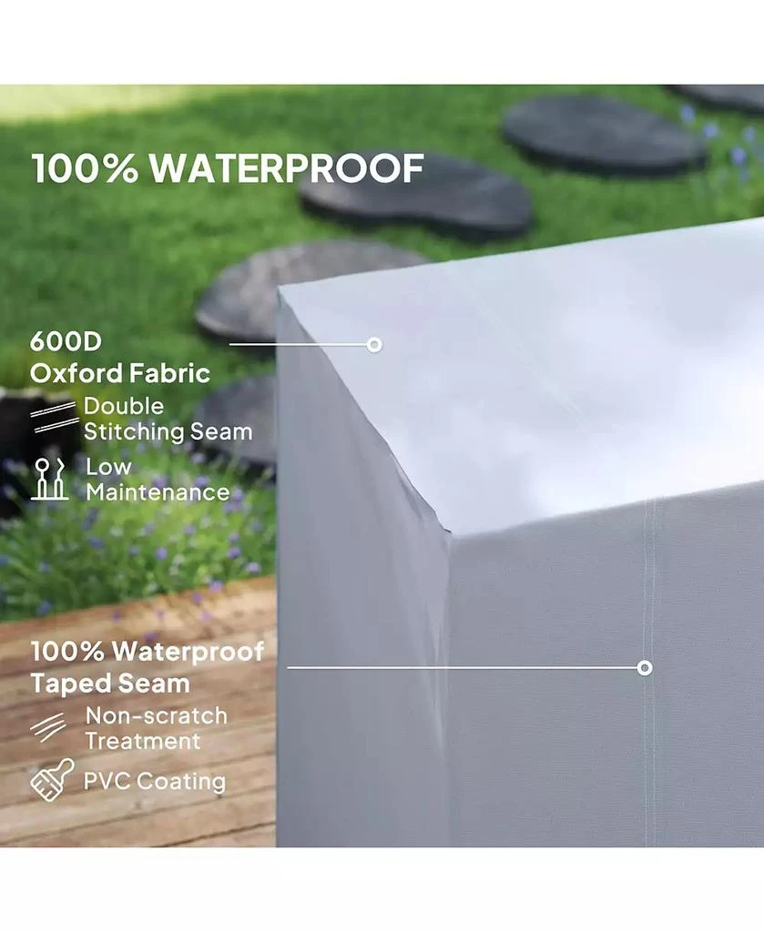 Outsunny 81" x 49" x 65" Outdoor Patio Hammock Porch Swing Cover, 7