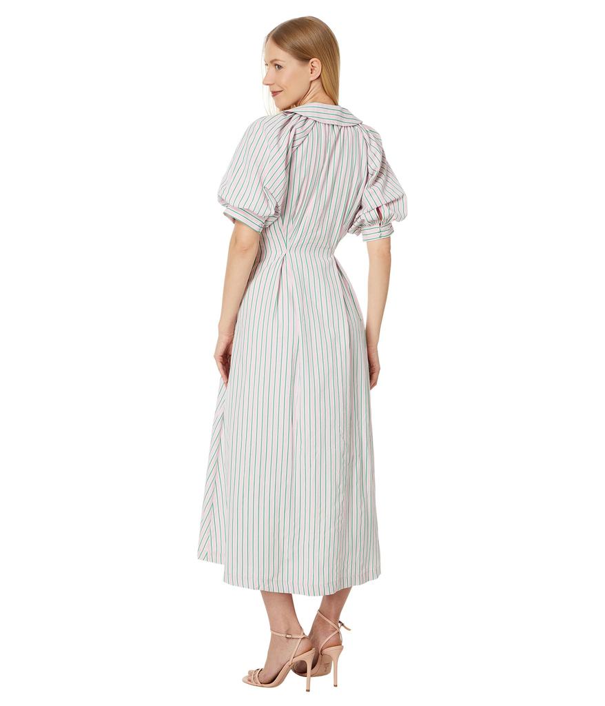 English Factory Stripe Shirt Midi Dress