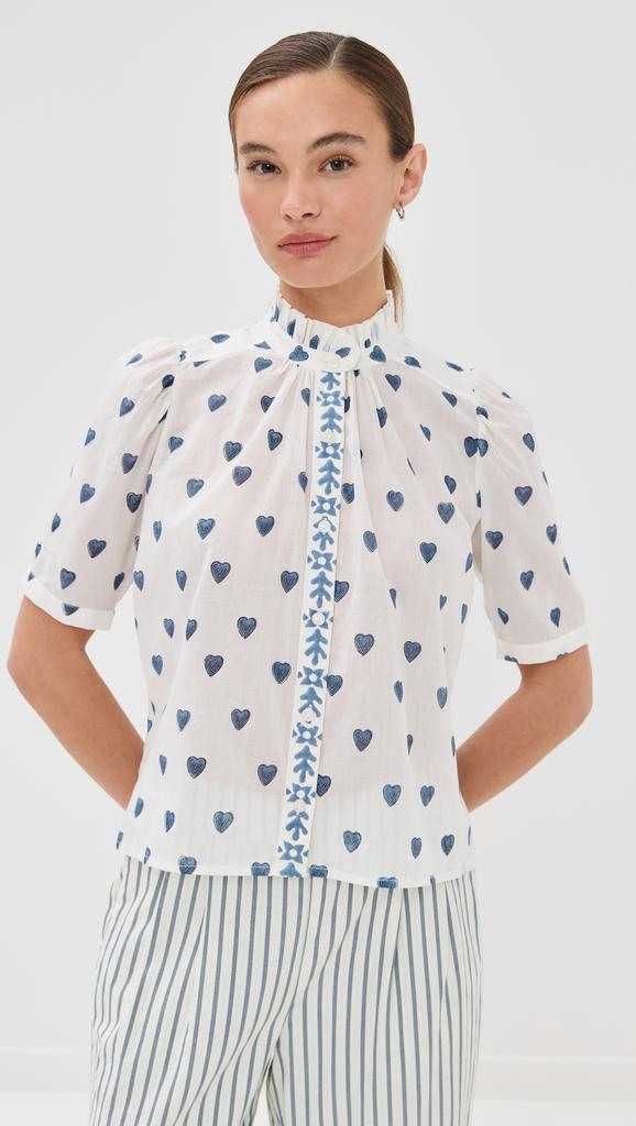 Alix of Bohemia Winn Indigo Heart Shirt