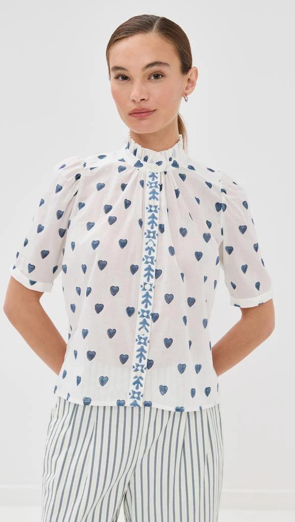 Alix of Bohemia Winn Indigo Heart Shirt 1