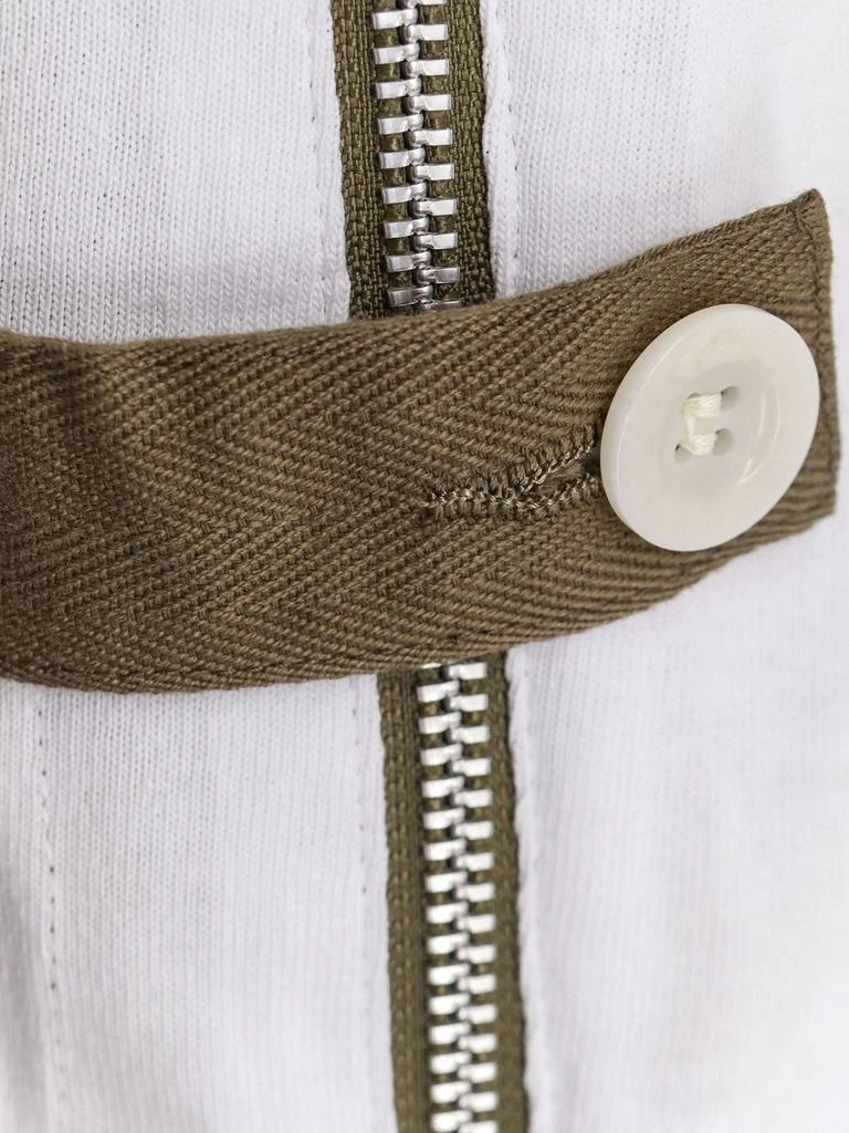 Sacai Cotton t-shirt with zip on the bottom 5