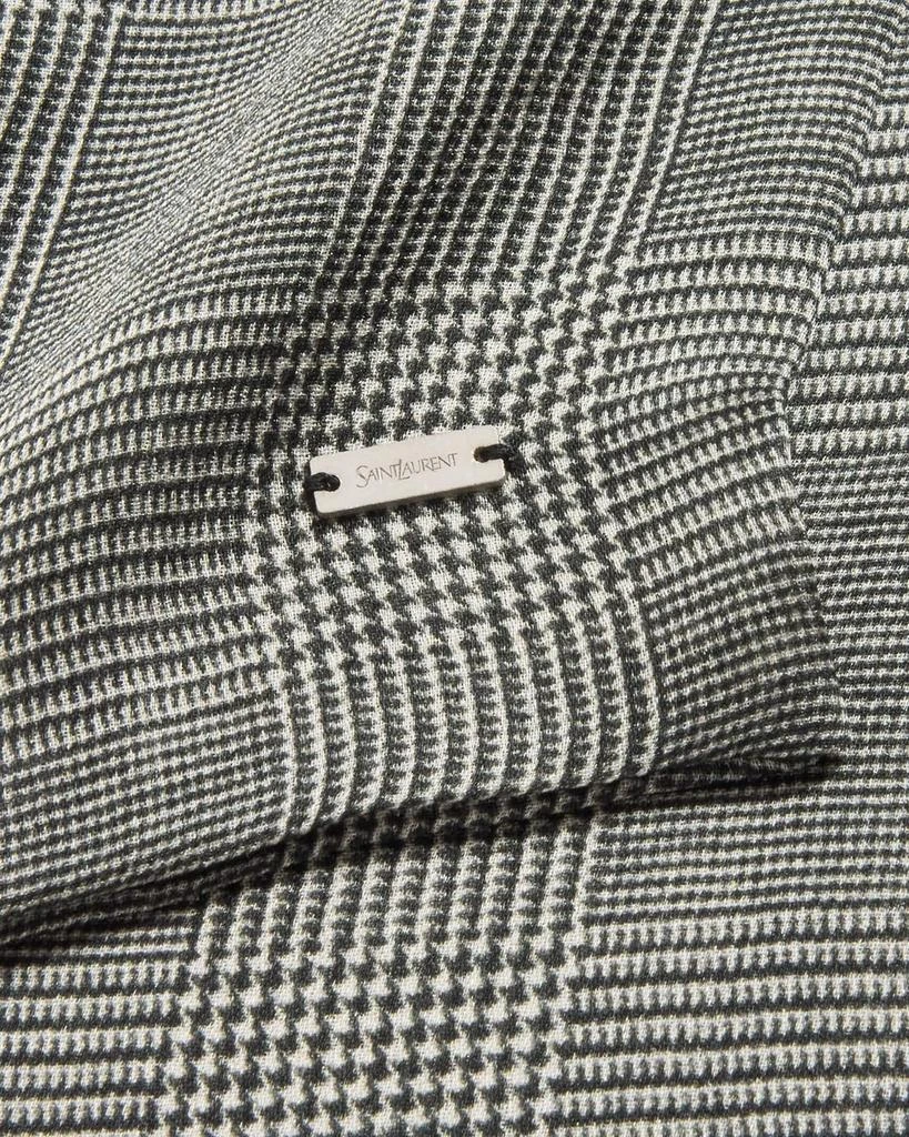 Yves Saint Laurent Men's Prince de Galles Silk Check Scarf 4