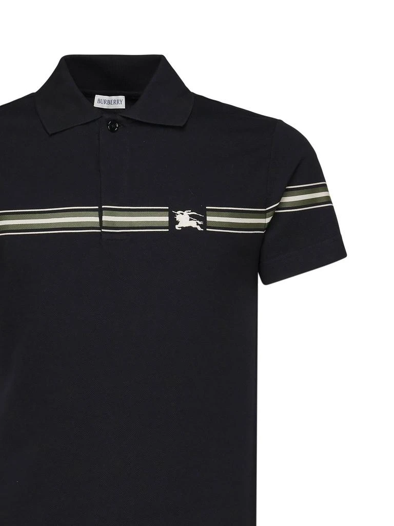 Burberry Burberry Equestrian Knight Motif Striped Polo Shirt 3