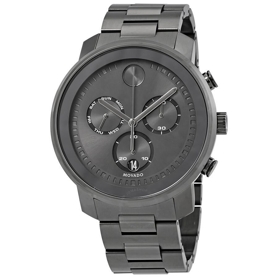 Movado Bold Chronograph Gunmetal Dial Men's Watch 3600486