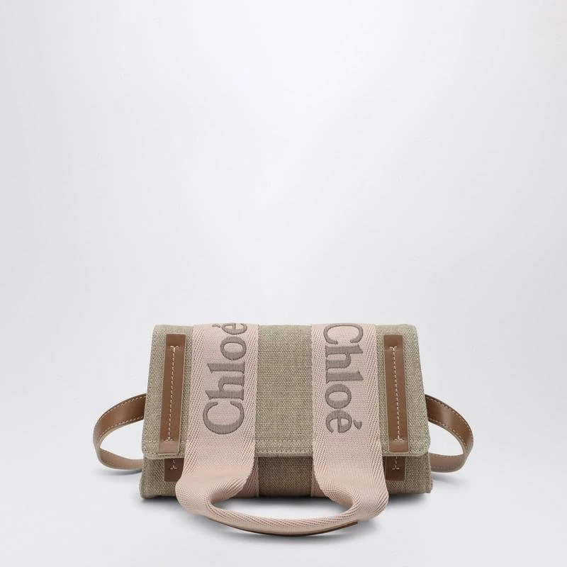 Chloé Woody beige/pink canvas waist bag 1