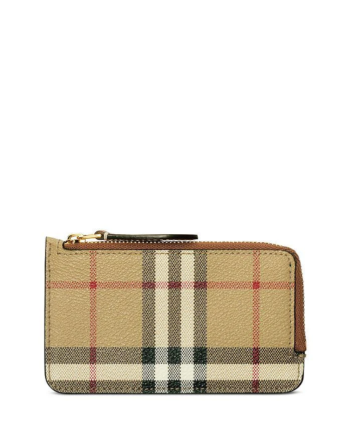 Burberry Check Zip Card Case