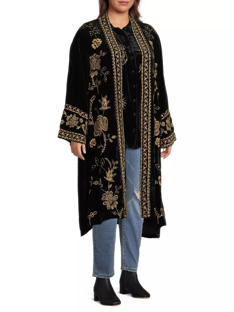 Johnny Was Plus Nyomi Velvet Kimono Coat 4
