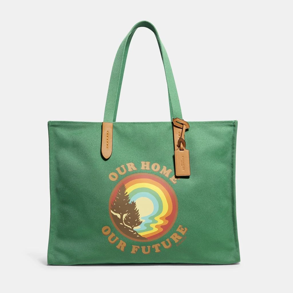 Coach Women's Recycled Tote Bag - Green 1