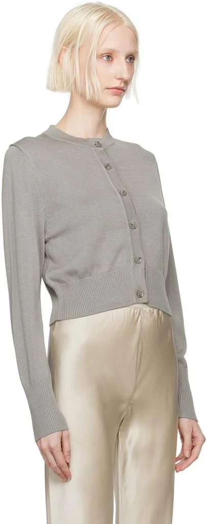 Silk Laundry Gray Cropped Cardigan 2