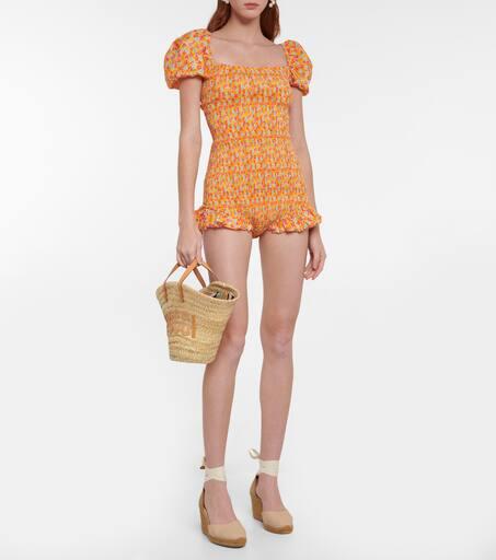 CAROLINE CONSTAS Ginny floral playsuit