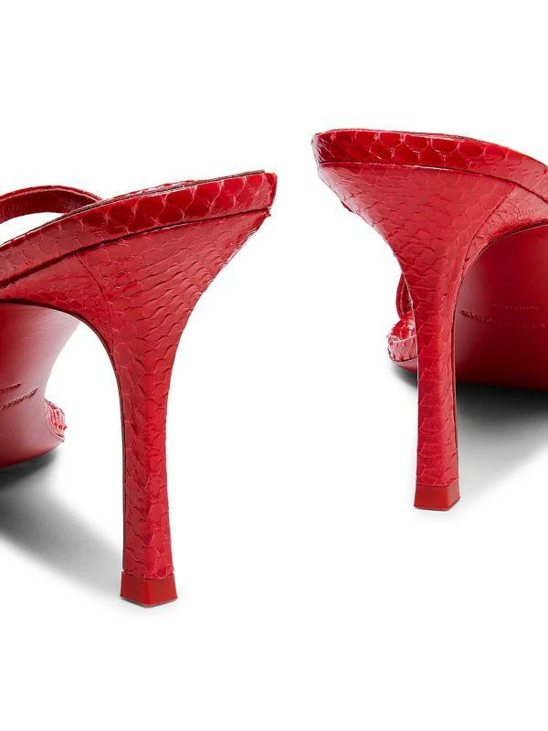 Alexander Wang Dome 85MM Embellished Watersnake Sandals 6