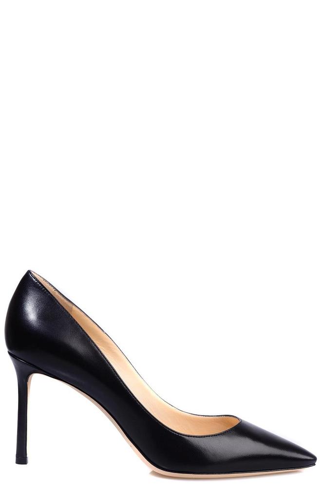 Jimmy Choo Black Elinor 45 Patent Pointed-Toe Pumps Black 39