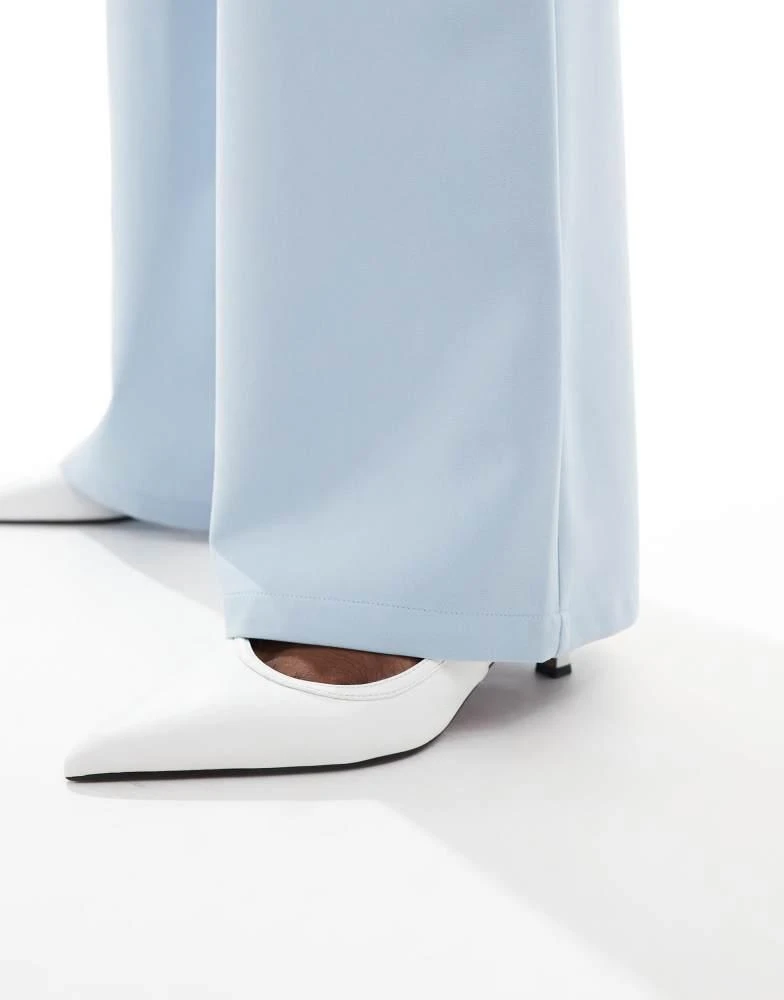 ASOS ASOS DESIGN tailored relaxed straight leg trousers in light blue 4
