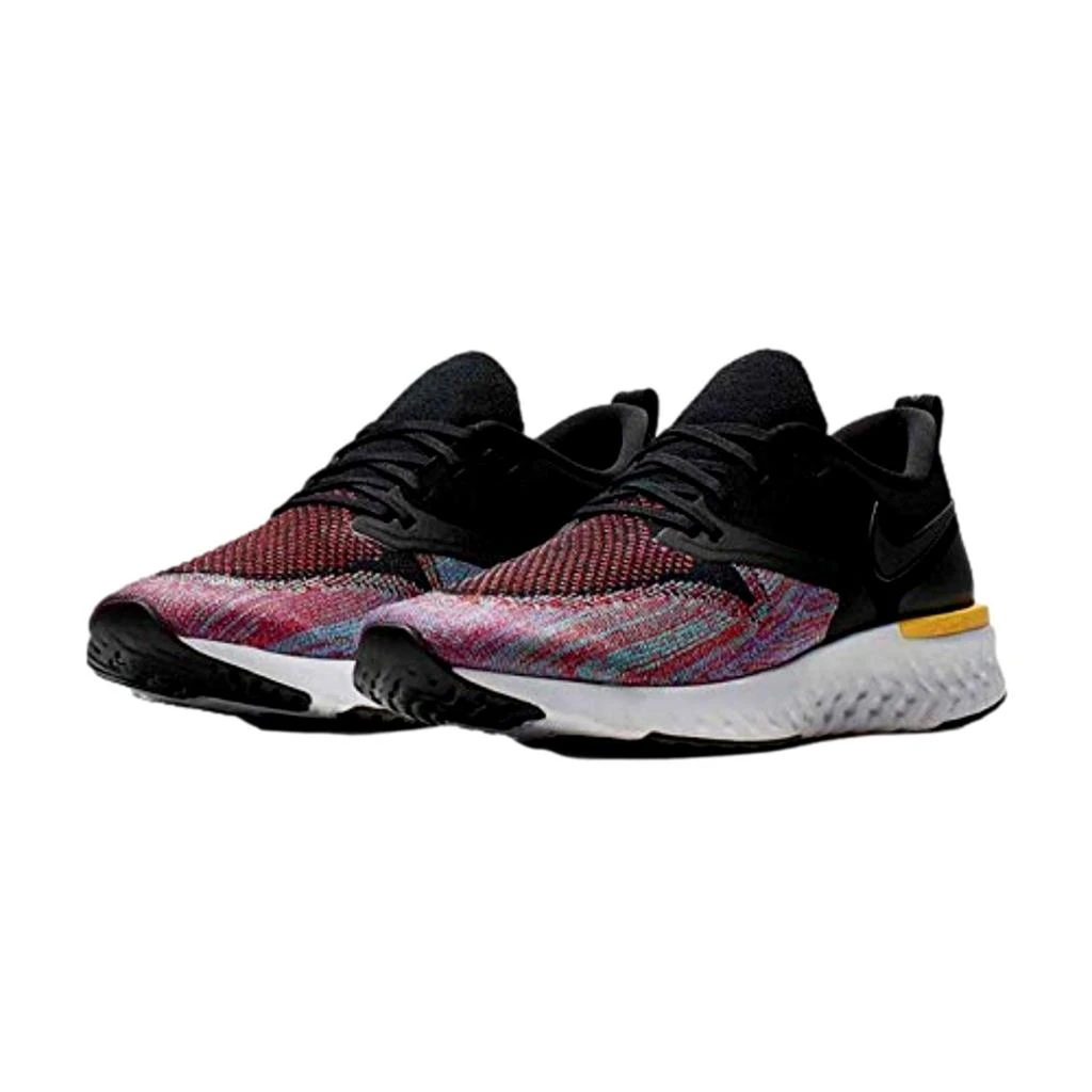 NIKE Odyssey React 2 Flyknit Black/Black-University Red  AH1015-005 Men's 3