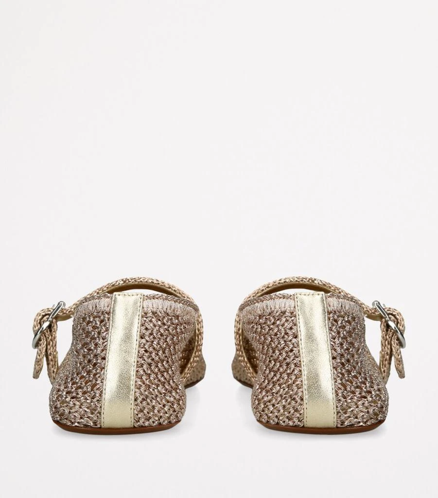 Alaïa Lurex Crochet Ballet Flats 2