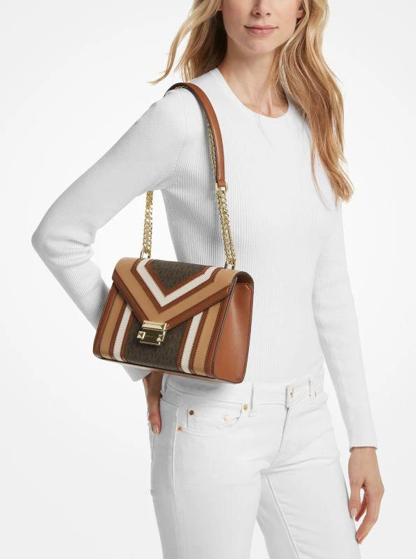 Michael Kors Whitney Medium Color-Block and Signature Logo Shoulder Bag 3