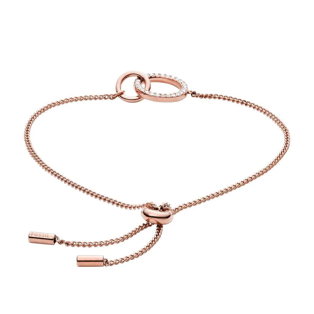 Fossil Women's Rose Gold Stainless Steel Chain Bracelet 2
