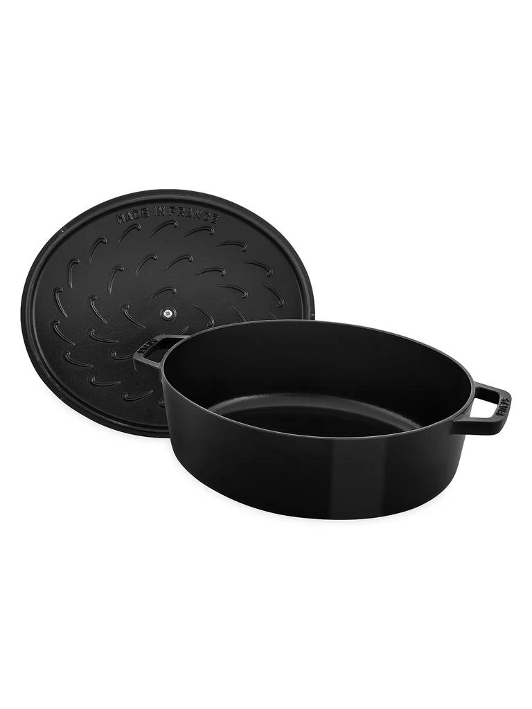 Staub Cast Iron 6.25-Quart Shallow Oval Dutch Oven 2