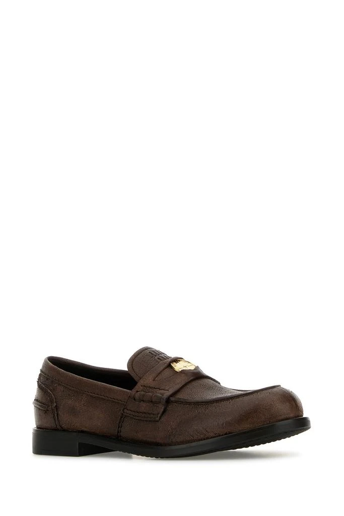 Miu Miu Brown leather loafers 1
