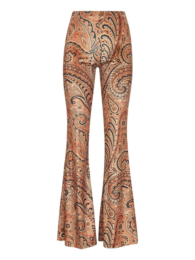 ETRO ETRO | Orange Paisley print stretch chenille flared trousers | Women | 40 1
