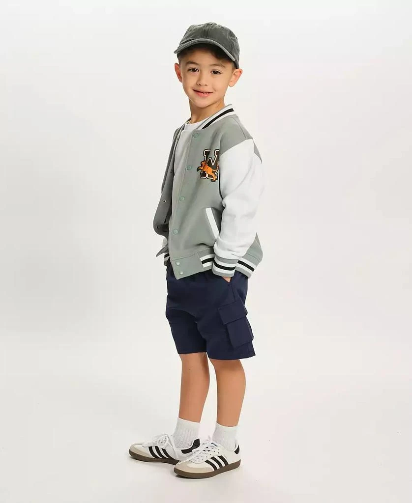 Sovereign Code Little and Big Boys Color Blocked Varsity Jacket 7