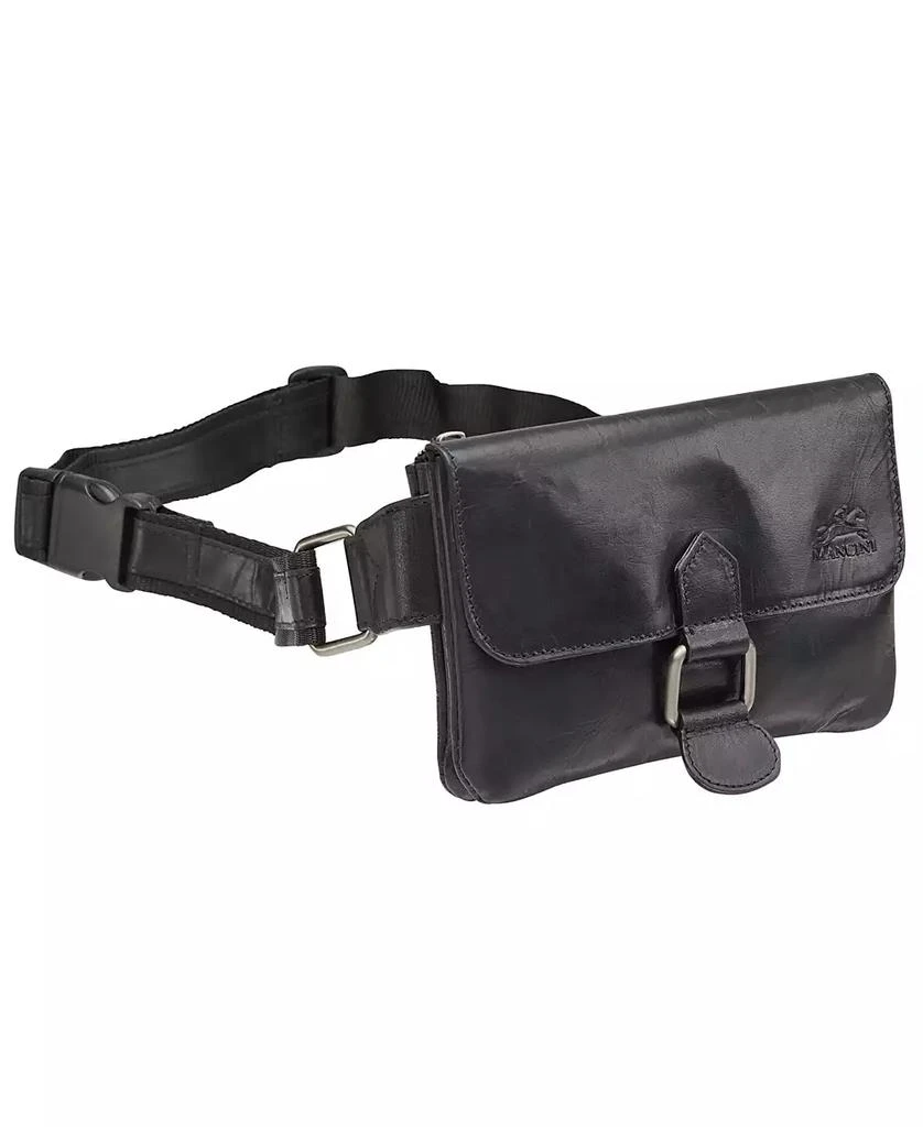 Mancini Leather Goods Men's Slim Waist Bag 5