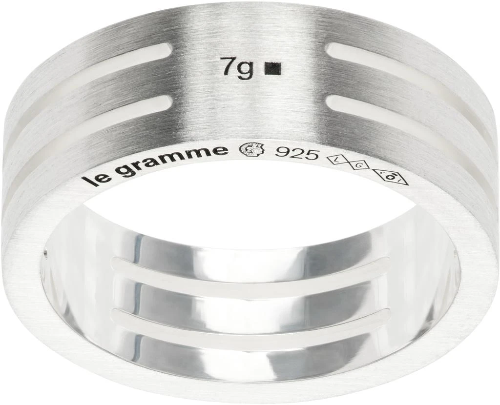 Le Gramme Silver Perforated Ribbon 'La 7g' Ring 1