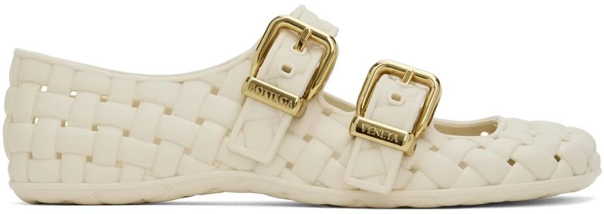 Bottega Veneta Off-White Amy Mary-Jane Ballerina Flats 1