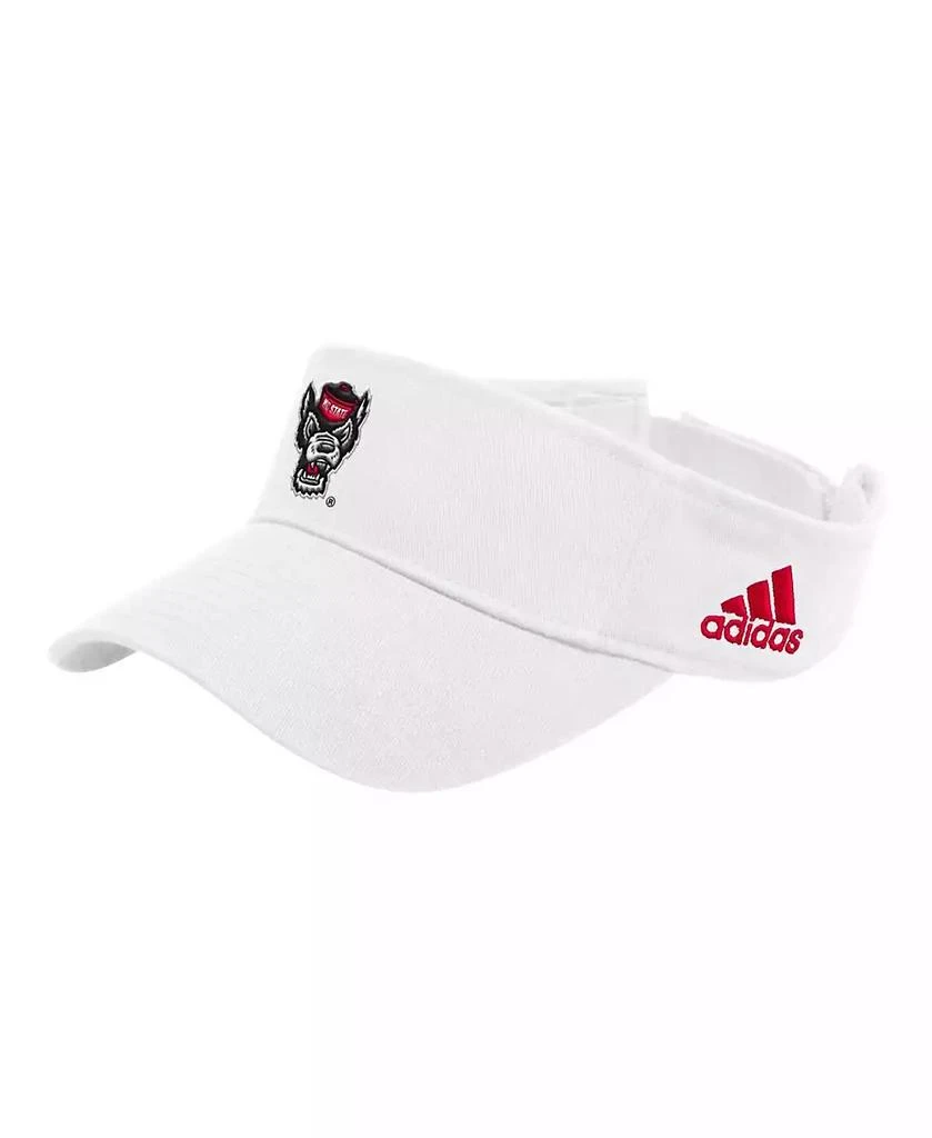 Adidas Men's White NC State Wolfpack Locker Room Team Adjustable Visor 1