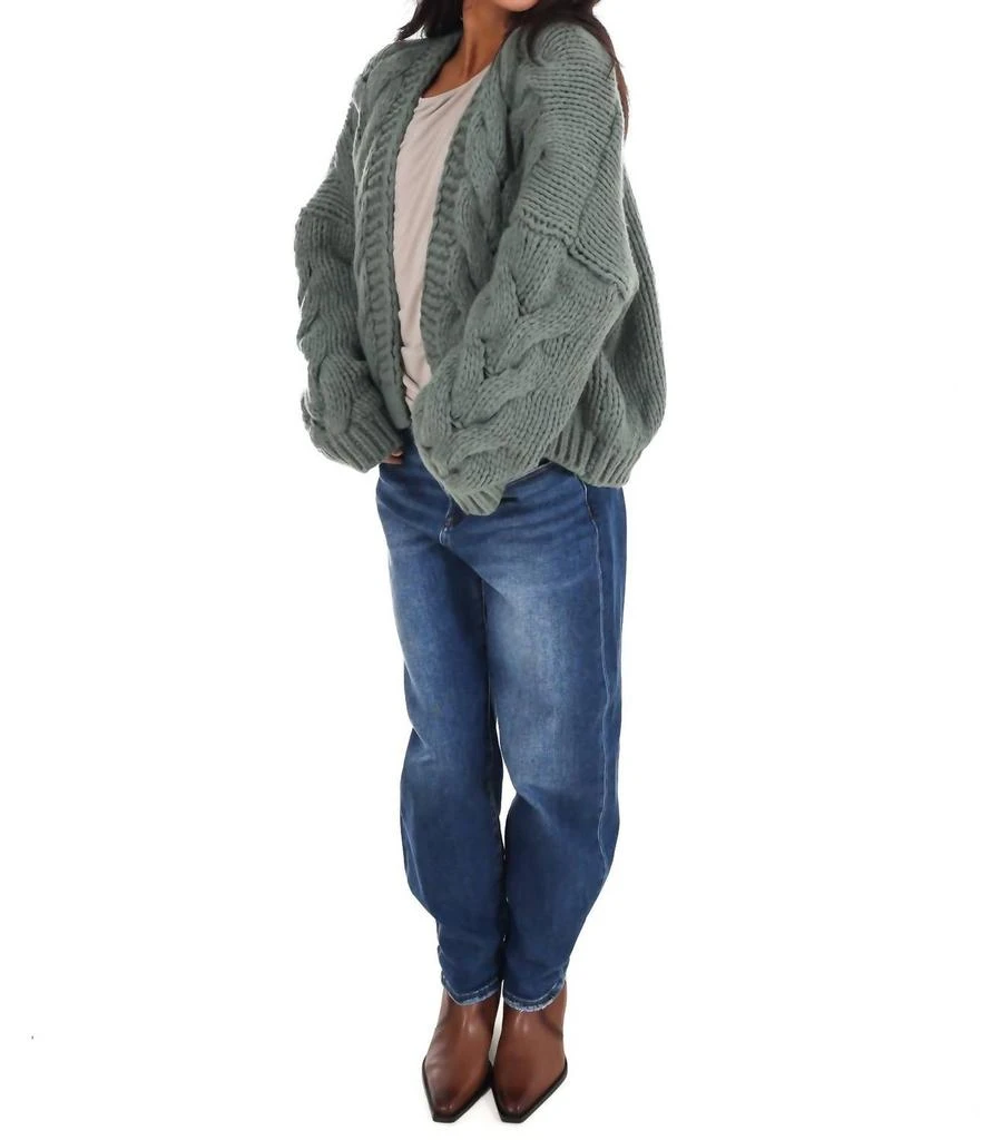 Dreamers Dreamers - Chunky Cable Knit Open Cardigan 3