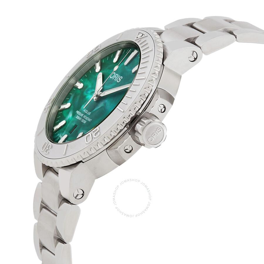 Oris x Bracenet Aquis Date Automatic Green Dial Men's Watch 01 733 7730 4137-07 8 24 05PEB