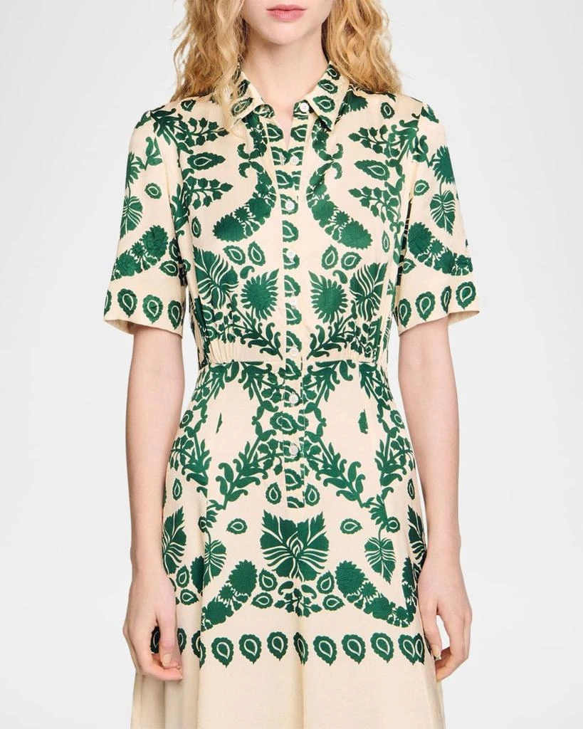 Sandro Lavandou Maxi Shirtdress 6