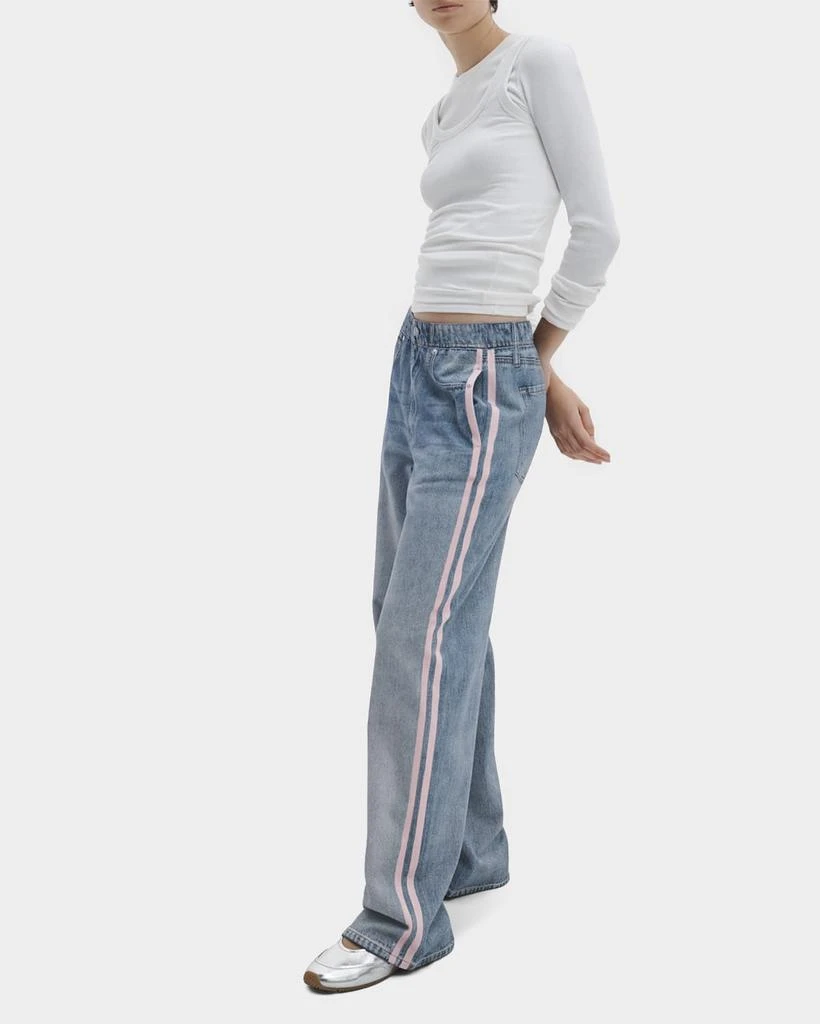 Rag 
Bone Miramar Terry Wide-Leg Track Jeans 2