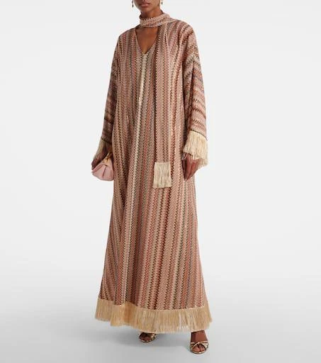 Missoni Zigzag sequined fringed lamé kaftan 2